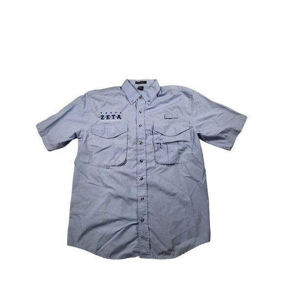 NCAA River's End Button Up Shirt Sz M Men Texas Zeta Tx/Ou Weekend 2012 Short Sl - Picture 1 of 6